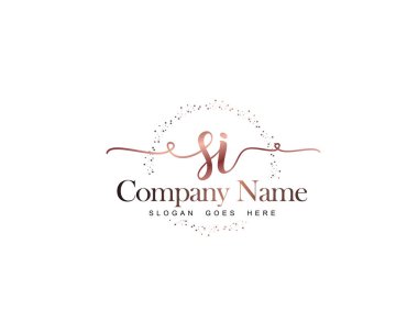 Marka Kimliği için SI Modern El Yazısı Logo Kavramları