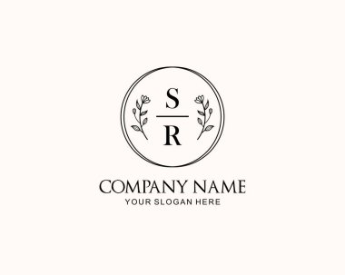 Botanik Aksanlı Minimalist SR Monogram Logoları
