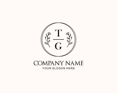 Botanik Aksanlı Minimalist TG Monogram Logoları