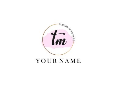 Brand Kimliği için TM Modern El Yazısı Logo Kavramları