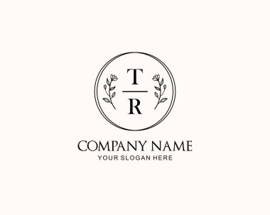 Botanik Aksanlı Minimalist TR Monogram Logoları