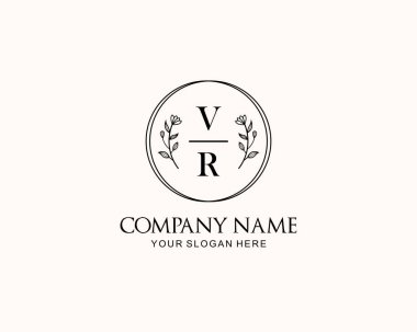 Botanik Aksanlı Minimalist VR Monogram Logoları