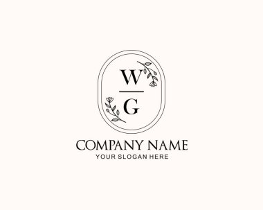 Botanik Aksanlı Minimalist WG Monogram Logoları