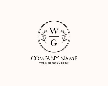 Botanik Aksanlı Minimalist WG Monogram Logoları