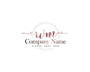 Marka Kimliği için WM Modern El Yazması Logo Kavramları