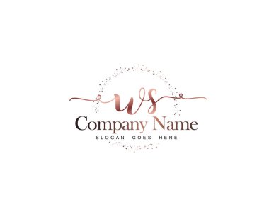 Marka Kimliği için WS Modern El Yazısı Logo Kavramları