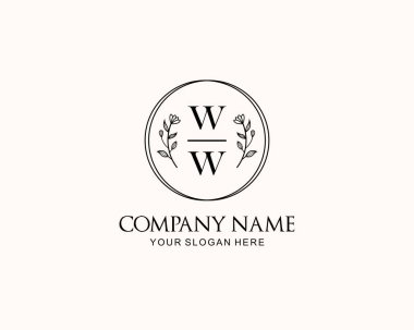 Botanik Aksanlı Minimalist WW Monogram Logoları