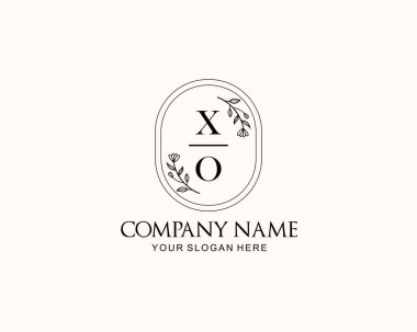Botanik Aksanlı Minimalist XO Monogram Logoları