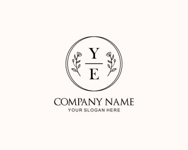 Botanik Aksanlı Minimalist YE Monogram Logoları
