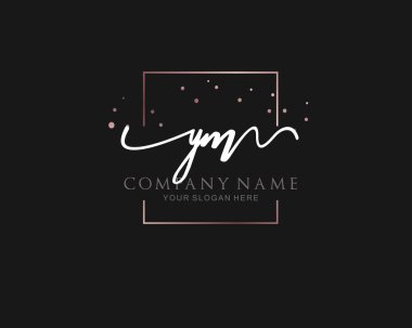 Marka Kimliği için YM Modern El Yazması Logo Kavramları