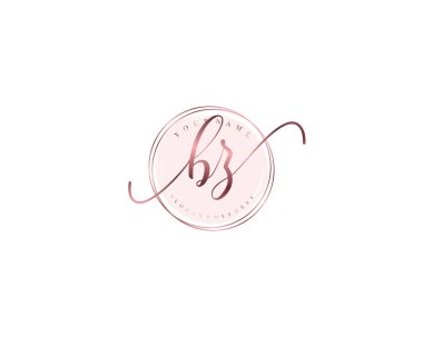 Çiçek ve Minimalist Elementlerle BZ El Yazısı Logosu