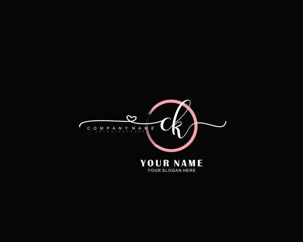 CK İlk Logo Tasarımı Floral ve El Yazısı Biçimi