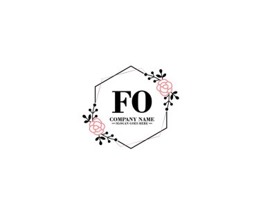 Fo İlk Logo Tasarımı Floral ve El Yazısı Biçimi