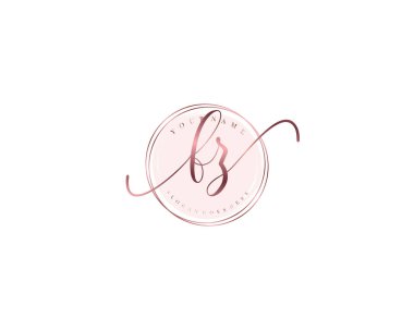 Çiçek ve Minimalist Elementlerle FZ El Yazısı Logosu