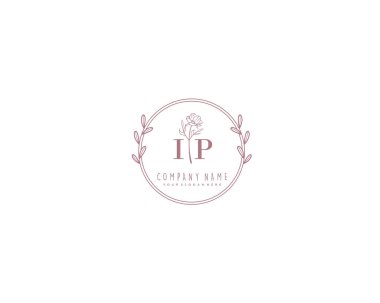Çiçek ve Minimalist Elementlerle IP El Yazısı Logosu Ayarları