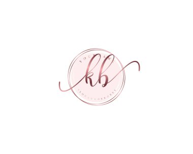 Çiçek ve Minimalist Elementlerle KB El Yazısı Seti