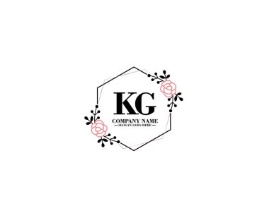 Çiçek ve El Yazısı Biçimli KG İlk Logo Tasarımı