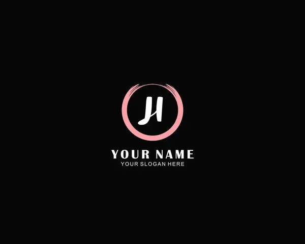 Modern Çiçek Monogramı JI Logo Tasarım Şablonu