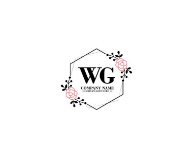 WG İlk Logo Tasarımı Floral ve El Yazısı Biçimi