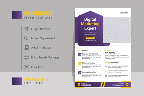 Dijital pazarlama uzmanı pilot şablonu a4 yazdırmaya hazır