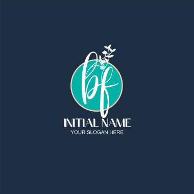 Botanik Elementli Zarif BF İlk Logo Tasarımı