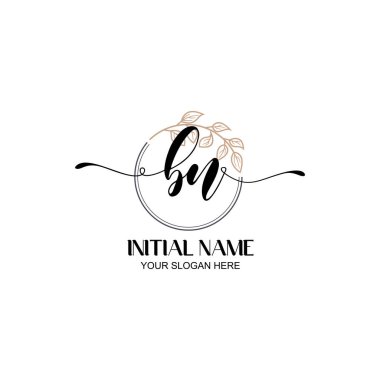 Botanik Elementli Zarif BN İlk Logo Tasarımı