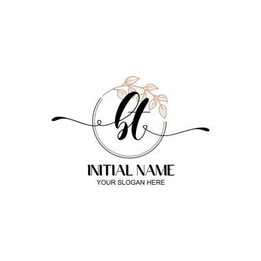 Botanik Elementli Zarif BT İlk Logo Tasarımı