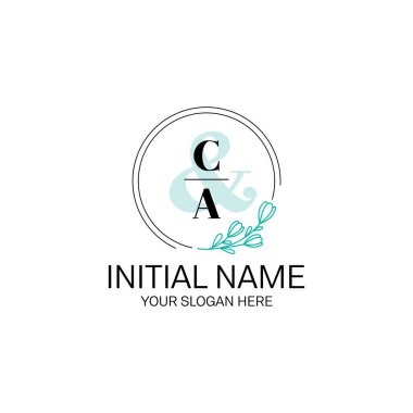Butik Markalaşma İçin Zarif Baş harfleri CA Harf Logoları