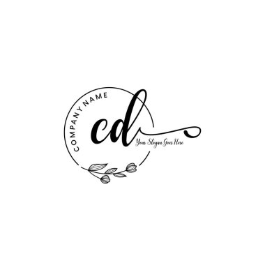 Botanik Elementli Zarif CD İlk Logo Tasarımı