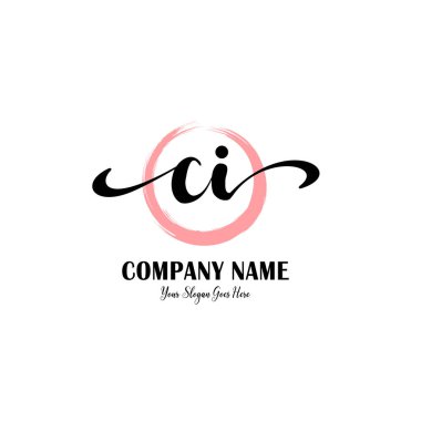 Butik Markalaşma için Zarif Baş CI Harf Logoları