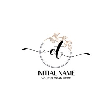 Botanik Elementlerle Zarif Tomografi İlk Logo Tasarımı