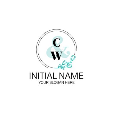 Butik Markalaşma İçin Zarif CW Harf Logoları