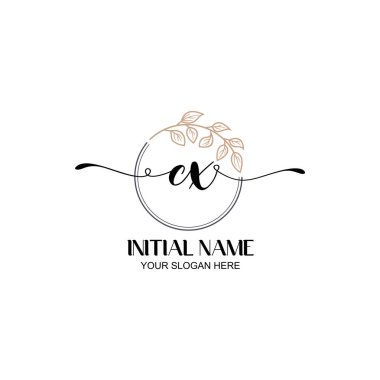 Botanik Elementli Zarif CX İlk Logo Tasarımı