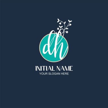 Botanik Elementli Zarif DH İlk Logo Tasarımı