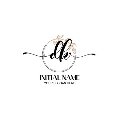 Botanik Elementli Zarif DK İlk Logo Tasarımı