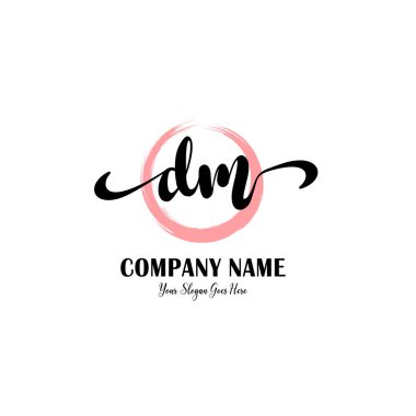 Butik Markalaşma İçin Zarif İlk DM Harf Logoları