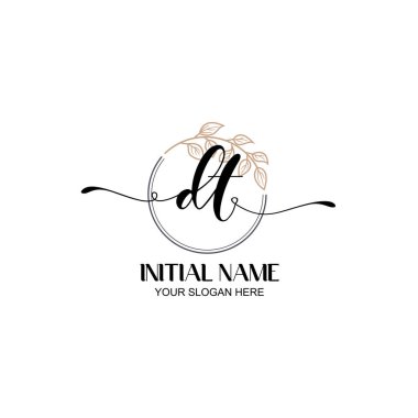 Botanik Elementli Zarif DT İlk Logo Tasarımı