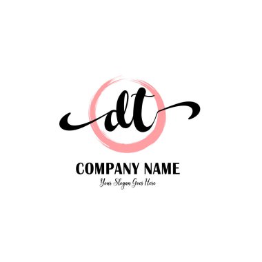 Butik Markalaşma İçin Zarif İlk DT Harf Logoları