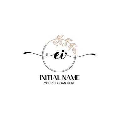 Botanik Elementleri ile Zarif El İlk Logo Tasarımı