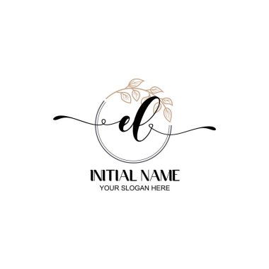 Botanik Elementlerle Zarif EL İlk Logo Tasarımı