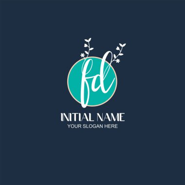 Botanik Elementleri ile Zarif FD İlk Logo Tasarımı