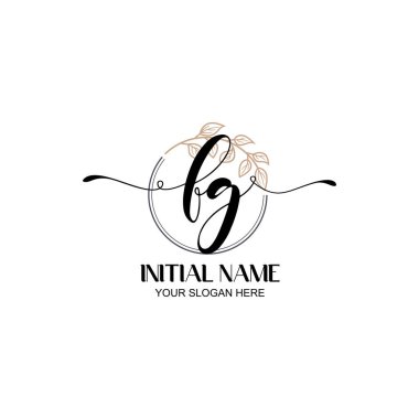 Botanik Elementli Zarif FG İlk Logo Tasarımı