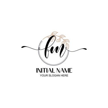 Botanik Elementli Zarif FM İlk Logo Tasarımı