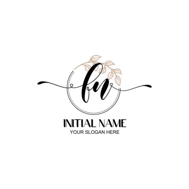 Botanik Elementli Zarif FN İlk Logo Tasarımı