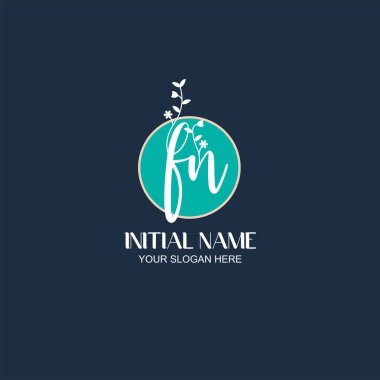 Botanik Elementli Zarif FN İlk Logo Tasarımı