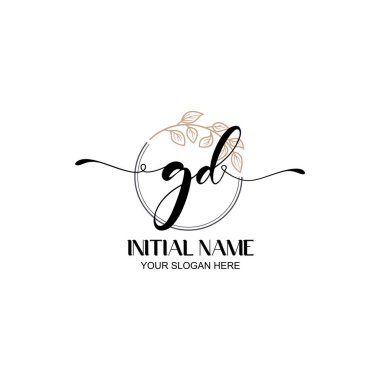 Botanik Elementli Zarif GD İlk Logo Tasarımı