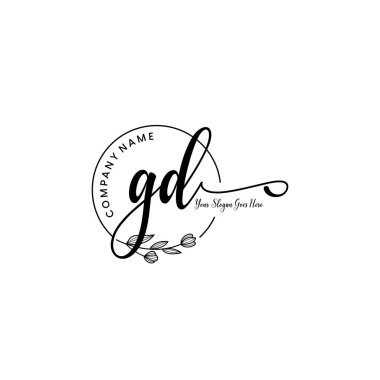 Botanik Elementli Zarif GD İlk Logo Tasarımı