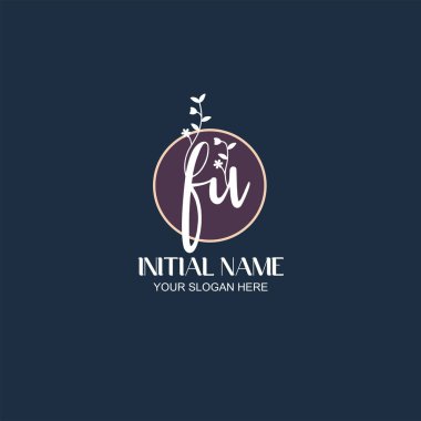Botanik Elementli Zarif FU İlk Logo Tasarımı