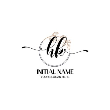 Botanik Elementli Zarif HK İlk Logo Tasarımı