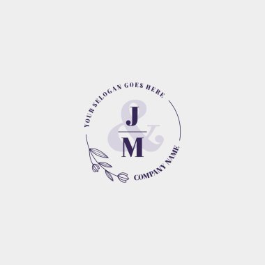 Butik Markalaşma İçin Zarif Baş harfli JM Harf Logoları